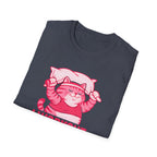 Napping Cat in Activewear T-Shirt