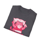 Napping Cat in Activewear T-Shirt